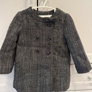 Burberry Charcoal Kids Pea Coat